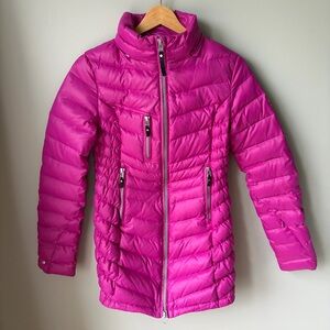 NEVE down Puffer Ski Coat Womens Size XS pink Outerwear Multi Zip Mountains